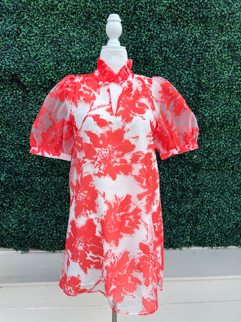 Red and White Organza Dress | Best Online Women's Boutique Red and White Organza Dress | Best Online Women's Boutique