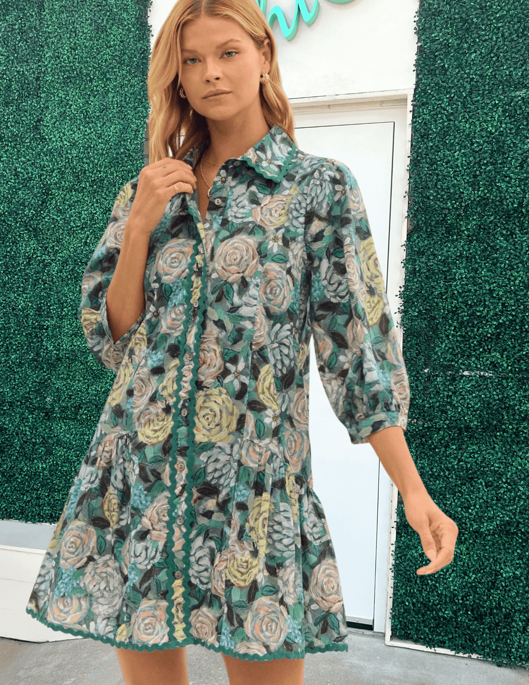 Rickrack Floral Dress | Entro Brand Clothing | Women's Boutique Trs Chic Boutique Rickrack Floral Dress | Entro Brand Clothing | Women's Boutique Trs Chic Boutique