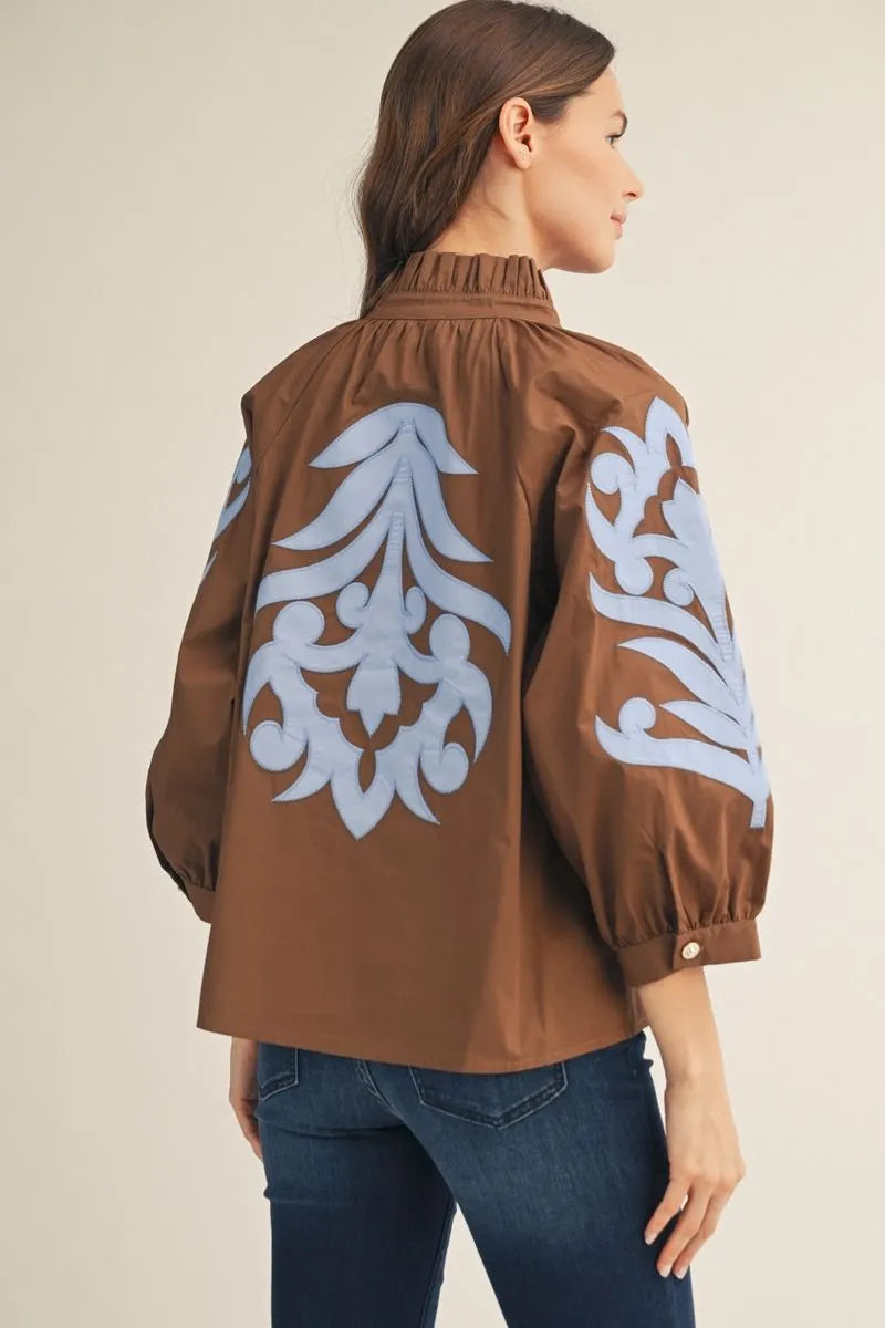 Western Applique Blouse