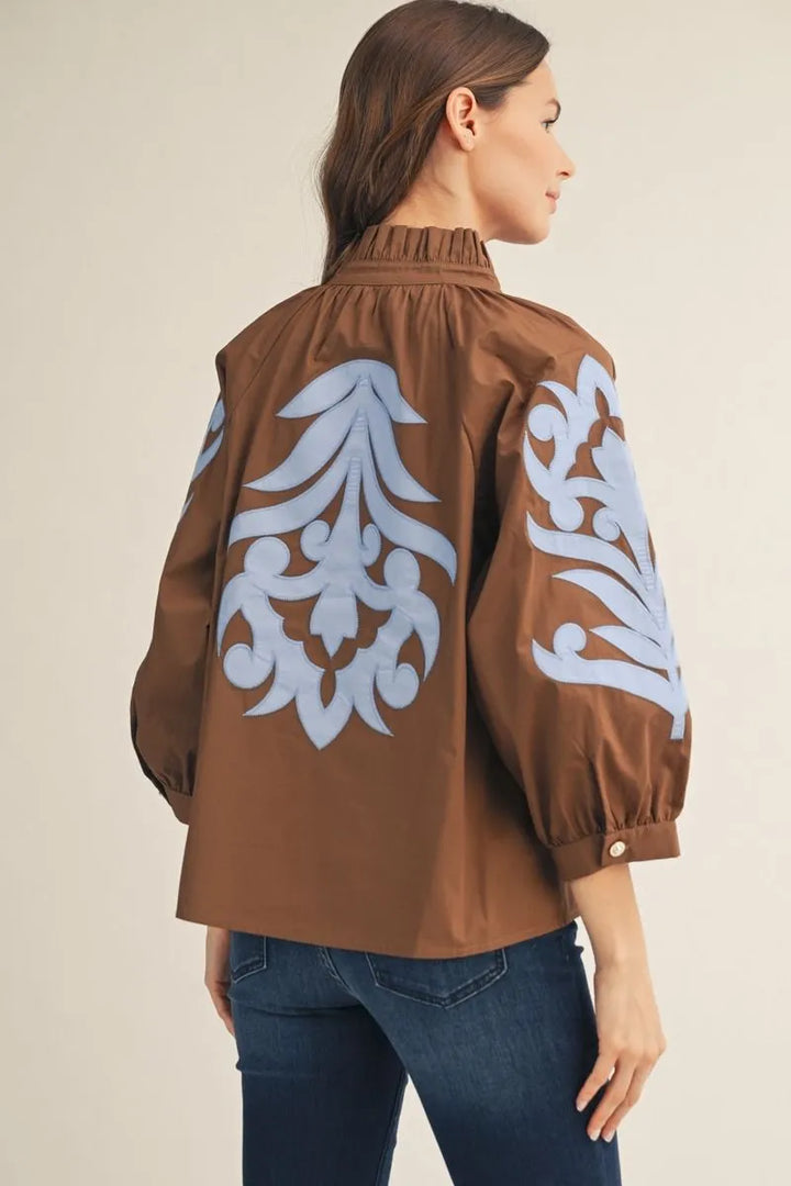 Western Applique Blouse