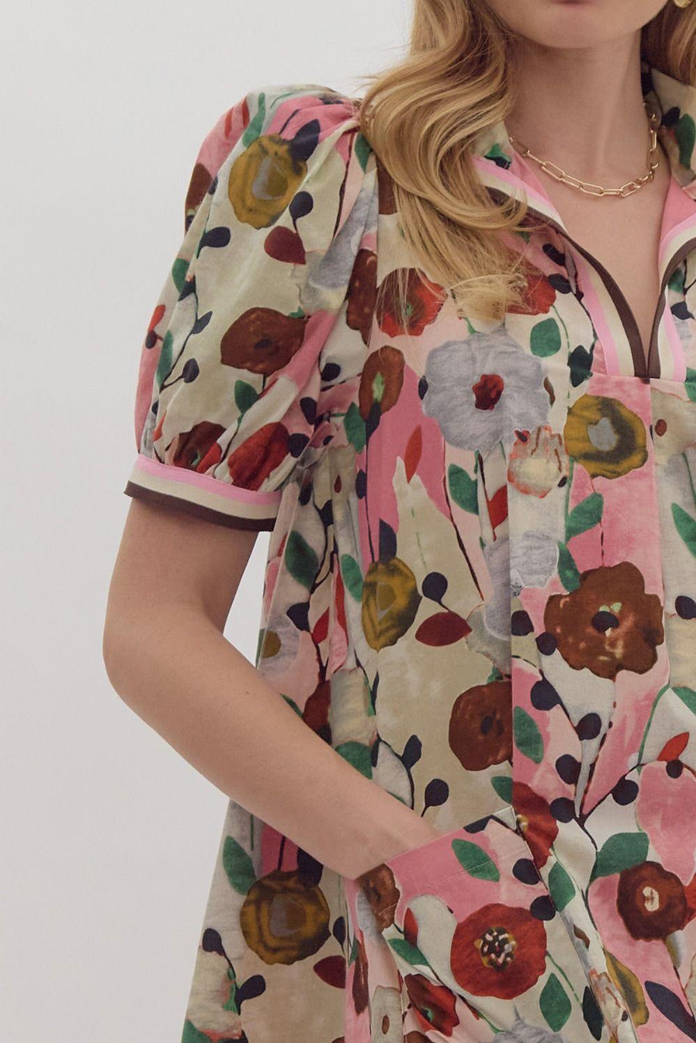 entro fall dresses Florals Cotton Dress Yours Women's Plus Size 100% Polyester Hand Wash Color:White Floral-2 Luxury Dresses