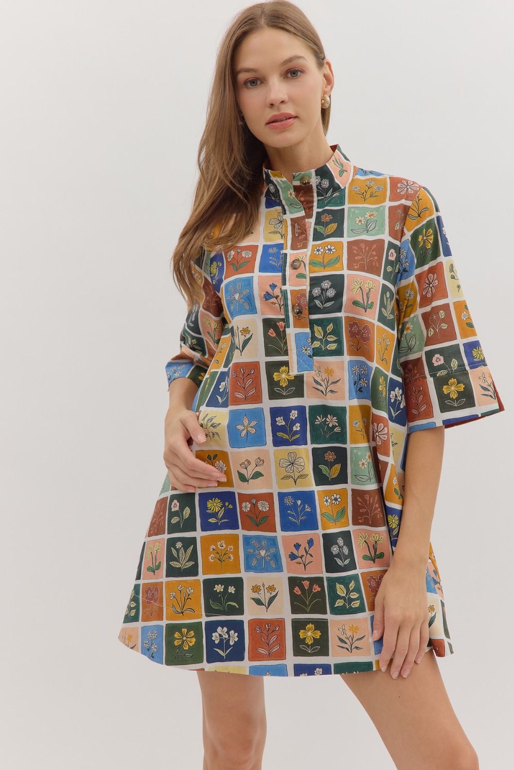 Botanical Print Dress