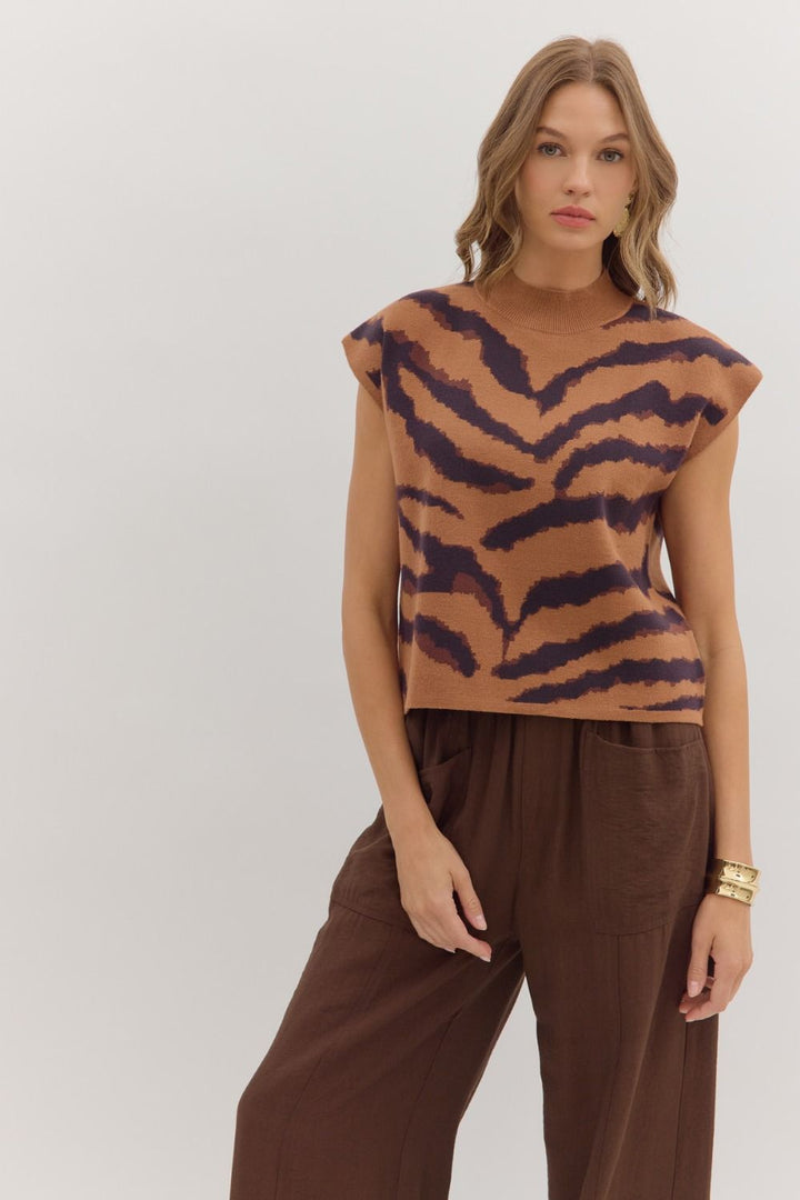 Animal Print Sweater Tee
