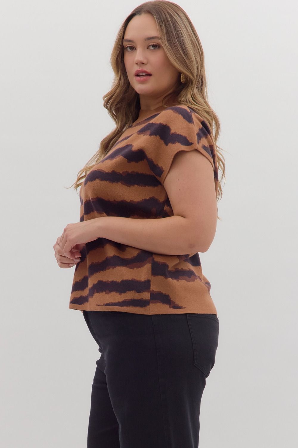 Animal Print Sweater Tee