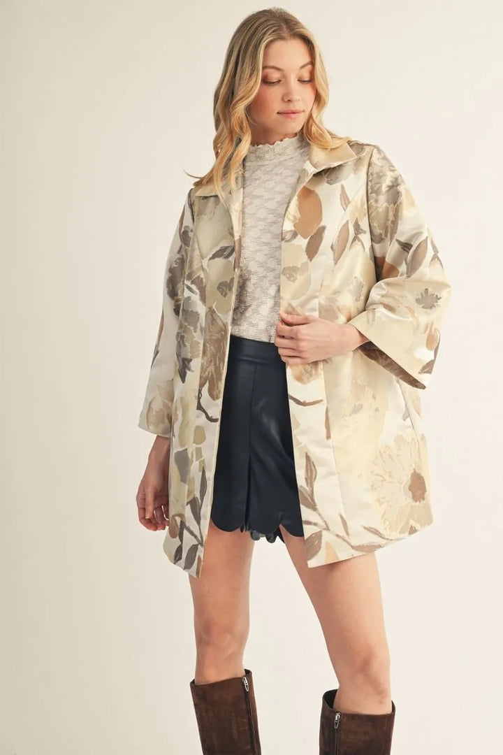 Jacquard Print Dressy Jacket