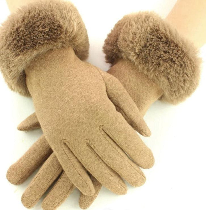 Faux fur touch screen colorful gloves womens stocking stuffer ideas 