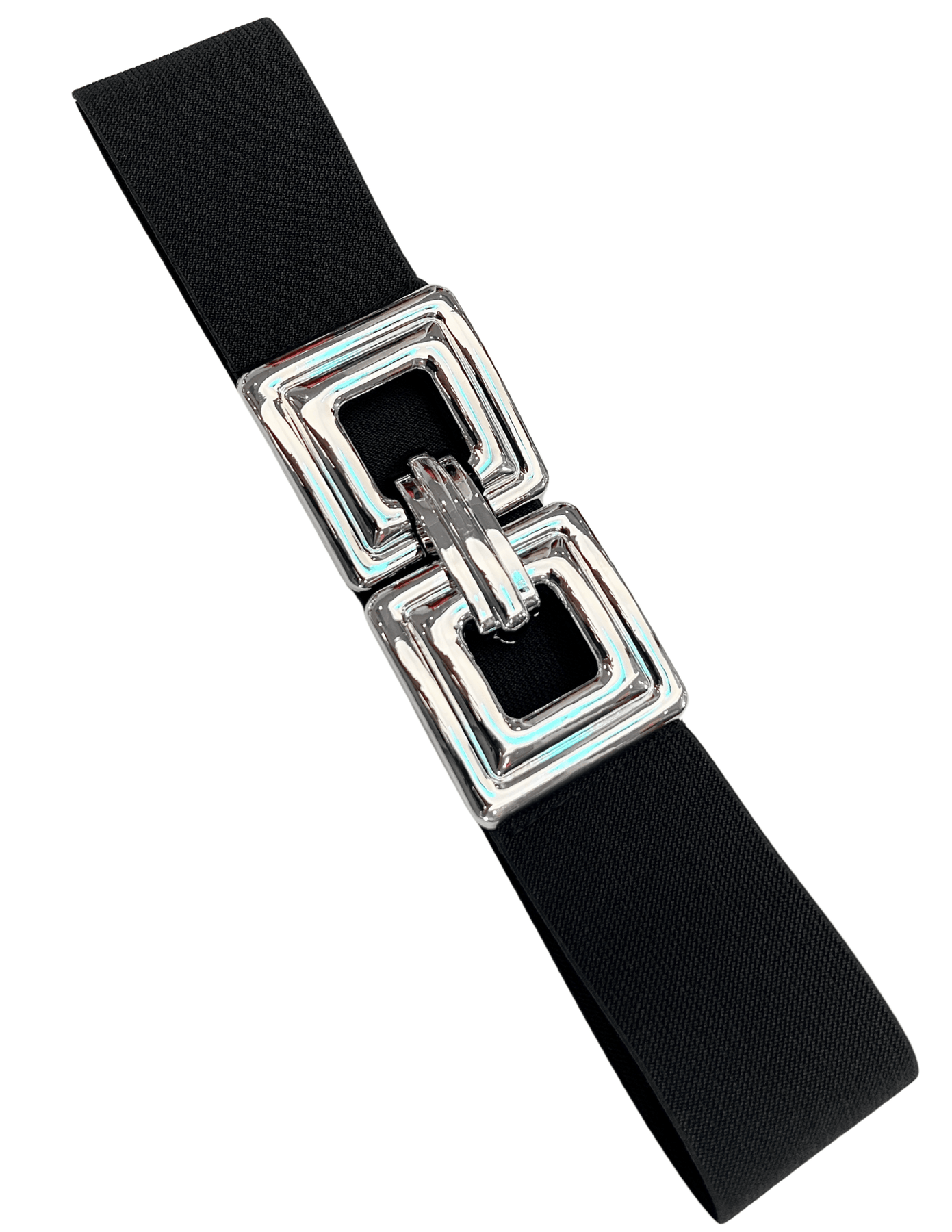 3 Pack Womens Vintage Wide Elastic Stretch Waist Belt With Metal Buckle WHIPPY Women Elastic Belts for Dresses Wide Stretch Belt  main image 3