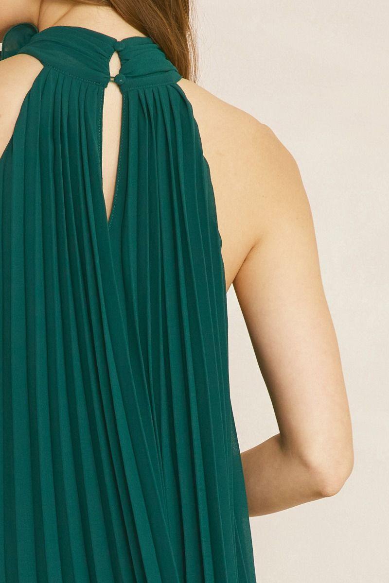Flower Necklace Halter Dress | Tres Chic Houston | Dress Boutique Hunter green / M Flower Necklace Halter Dress | Tres Chic Houston | Dress Boutique Hunter green / M