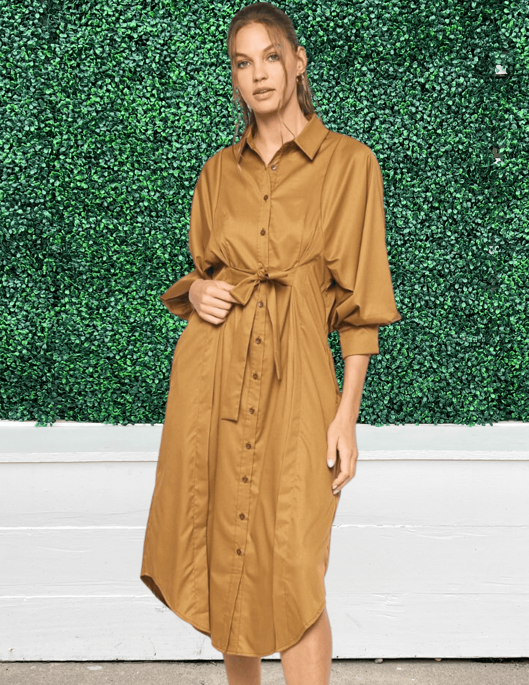 Midi Shirt Dress Midi Shirt Dress