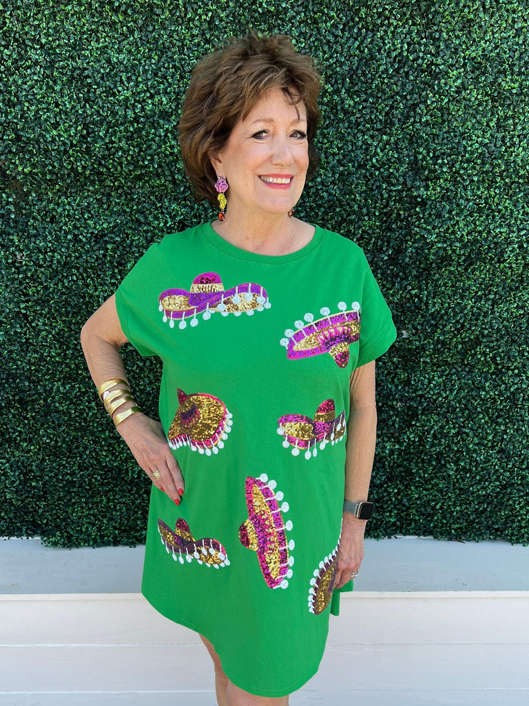 fantastic fawn sequin dress Mardi Gras Sequin Star Poplin Dress SNAP-Something New And Pretty