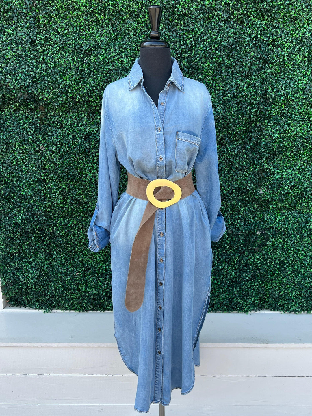 Denim Maxi Shirt Dress Denim Maxi Shirt Dress