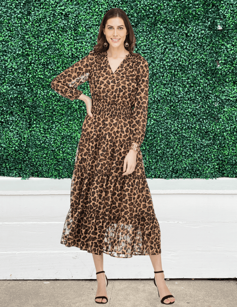 Maxi Dress Warehouse Leopard Flippy Dress Warehouse Leopard Button