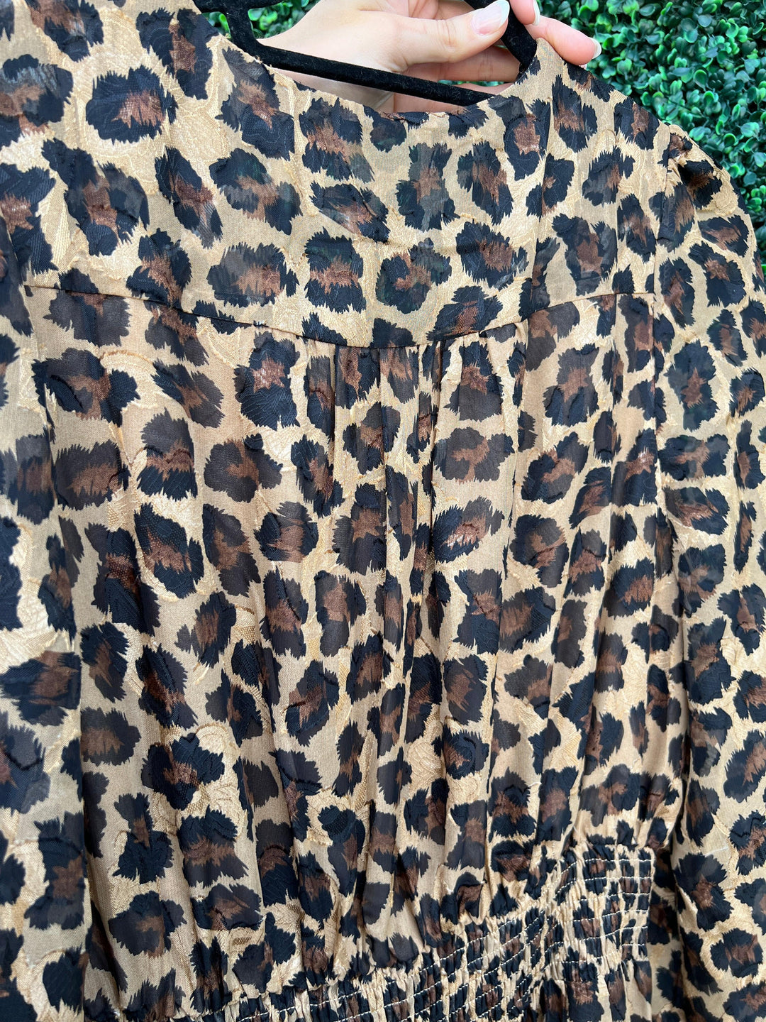 Long Sleeve Cheetah Maxi Dress jade brand boutique near me