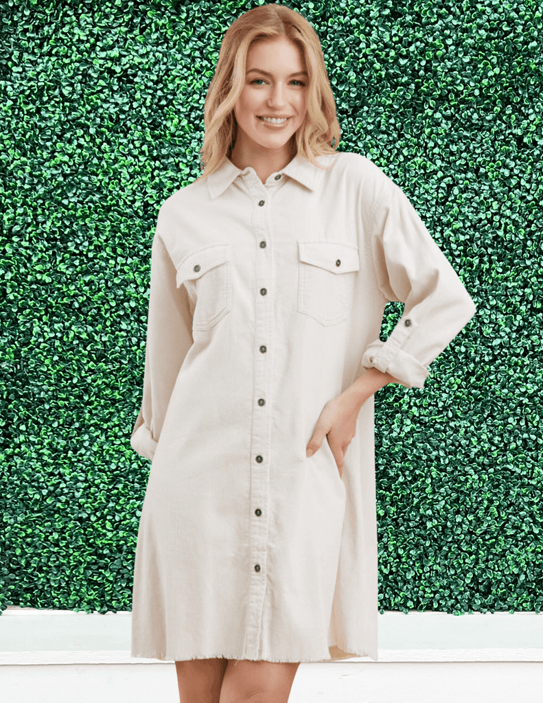 corduroy dresses women Corduroy Shirt Dress | Jodifl Brand Dresses