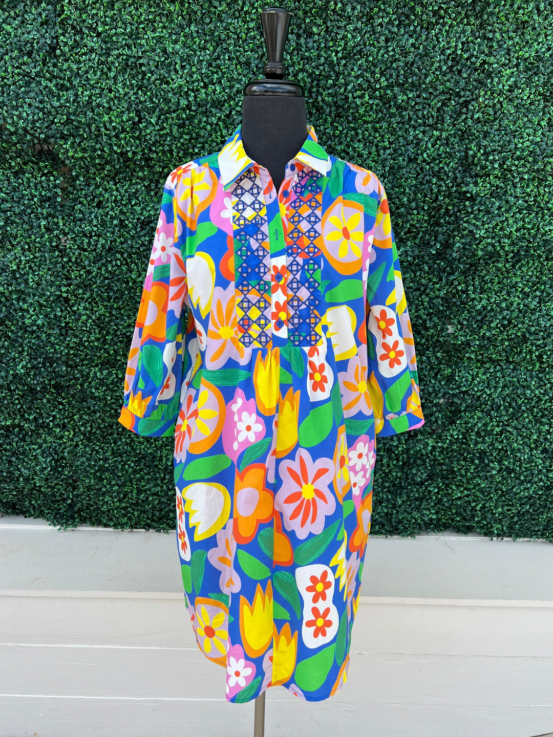 Bold Floral Cotton Dress Trs Chic Boutique Bold Floral Cotton Dress Trs Chic Boutique