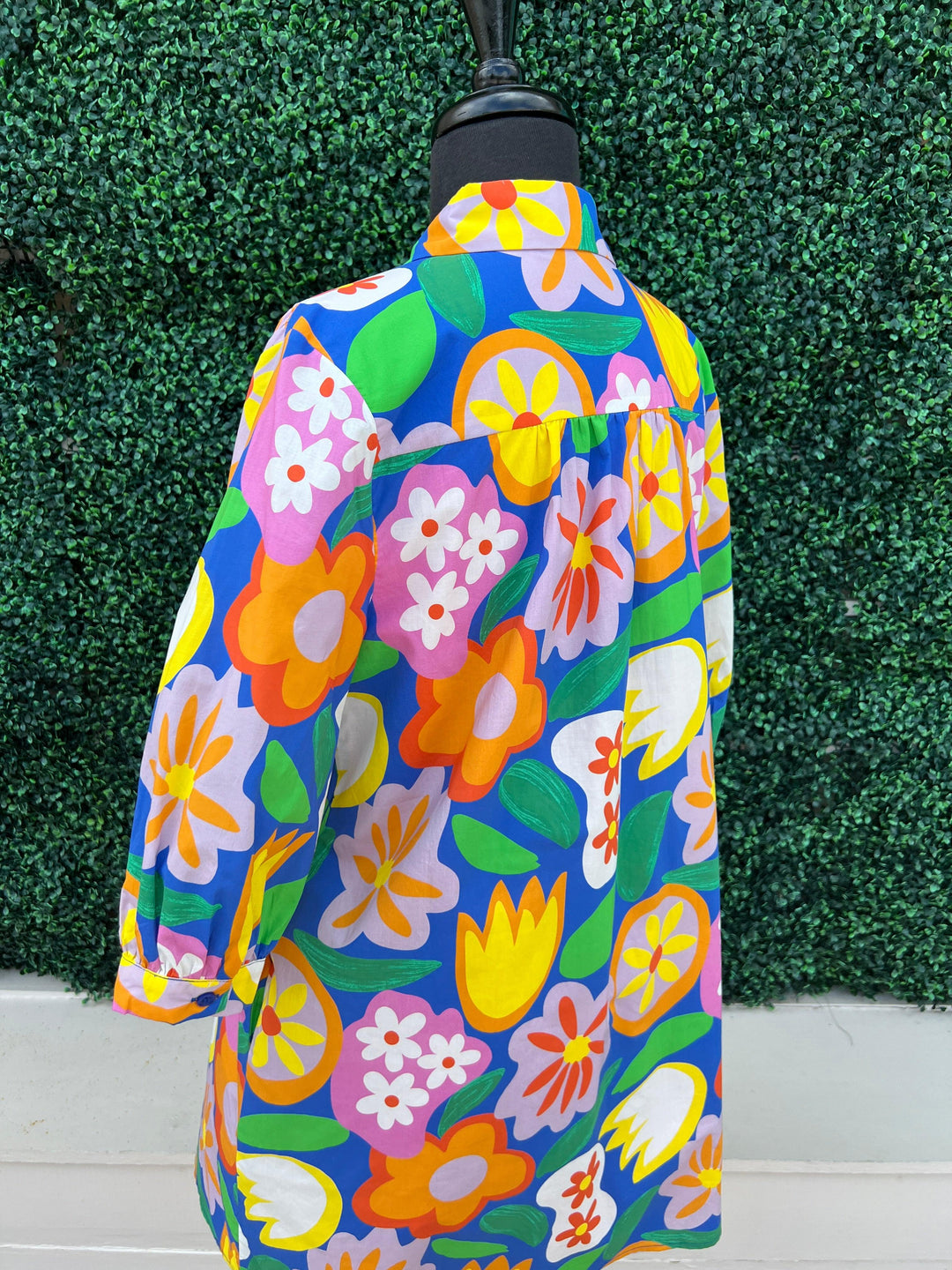 À la mode doux Floral coton col claudine à manches longues 2-6 ans enfants vêtem À la mode doux Floral coton col claudine à manches longues 2-6 ans enfants vêtem