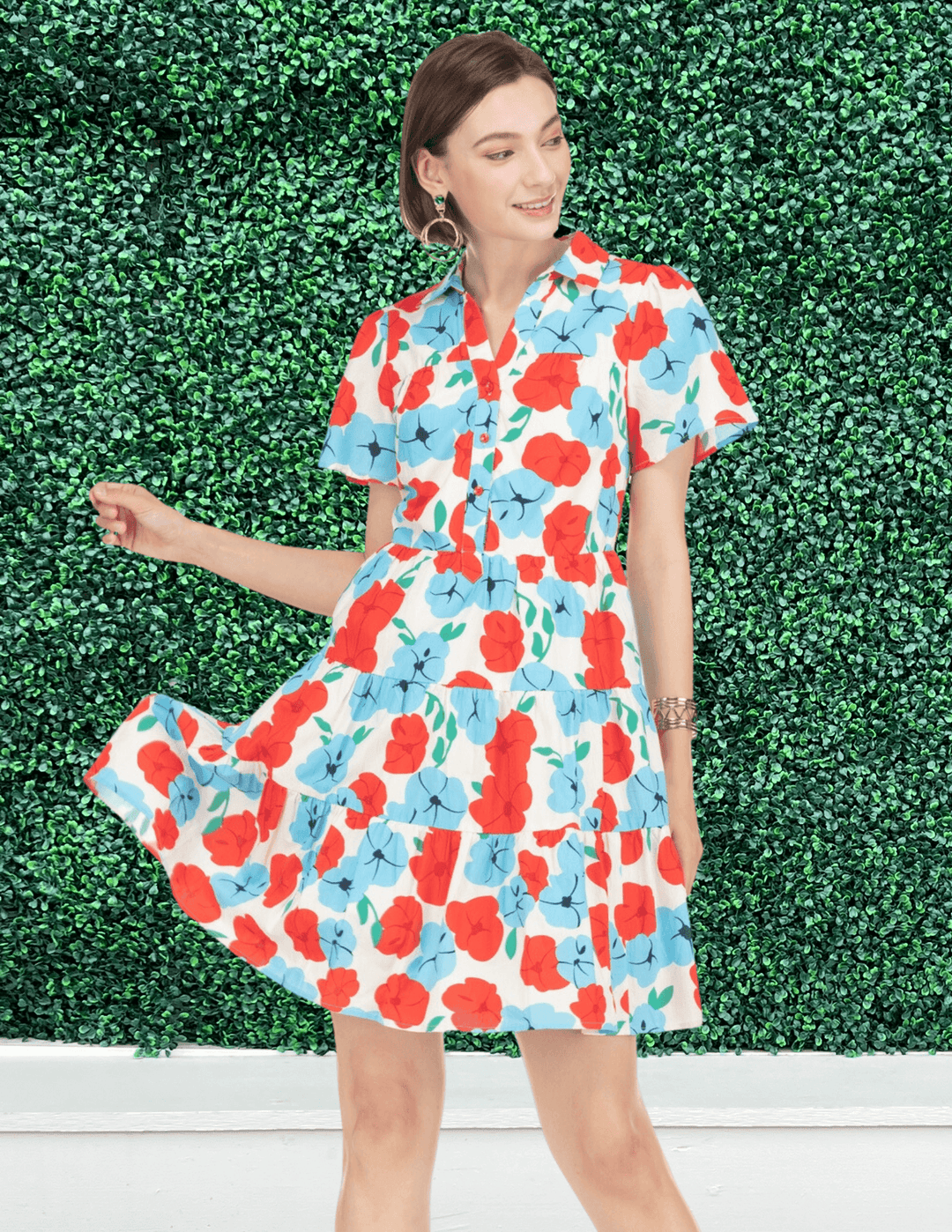 Red and Blue Blooms Dress | Jade and Joyjoy Boutique Trs Chic Boutique Red and Blue Blooms Dress | Jade and Joyjoy Boutique Trs Chic Boutique