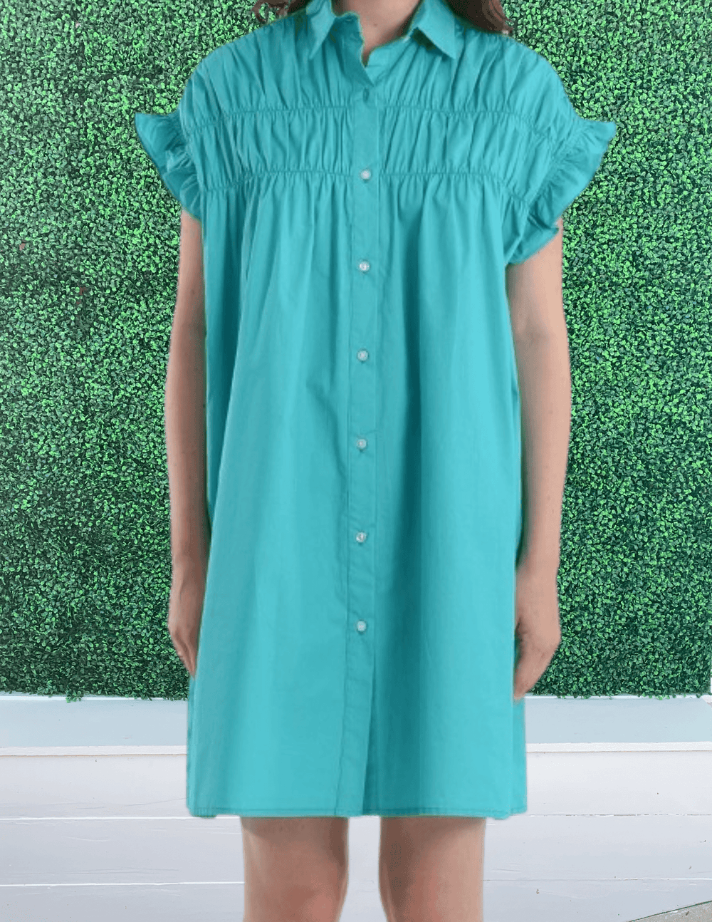 molly braken turquoise dress cotton boutique