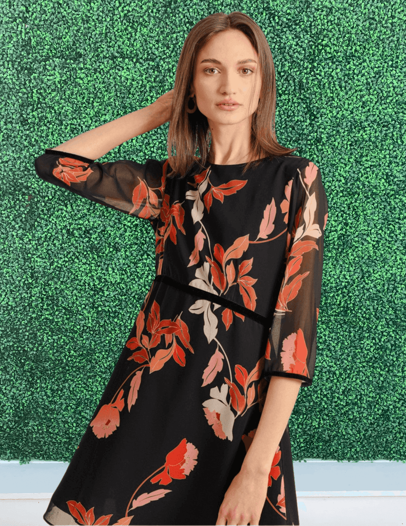 Fall Floral Dress
