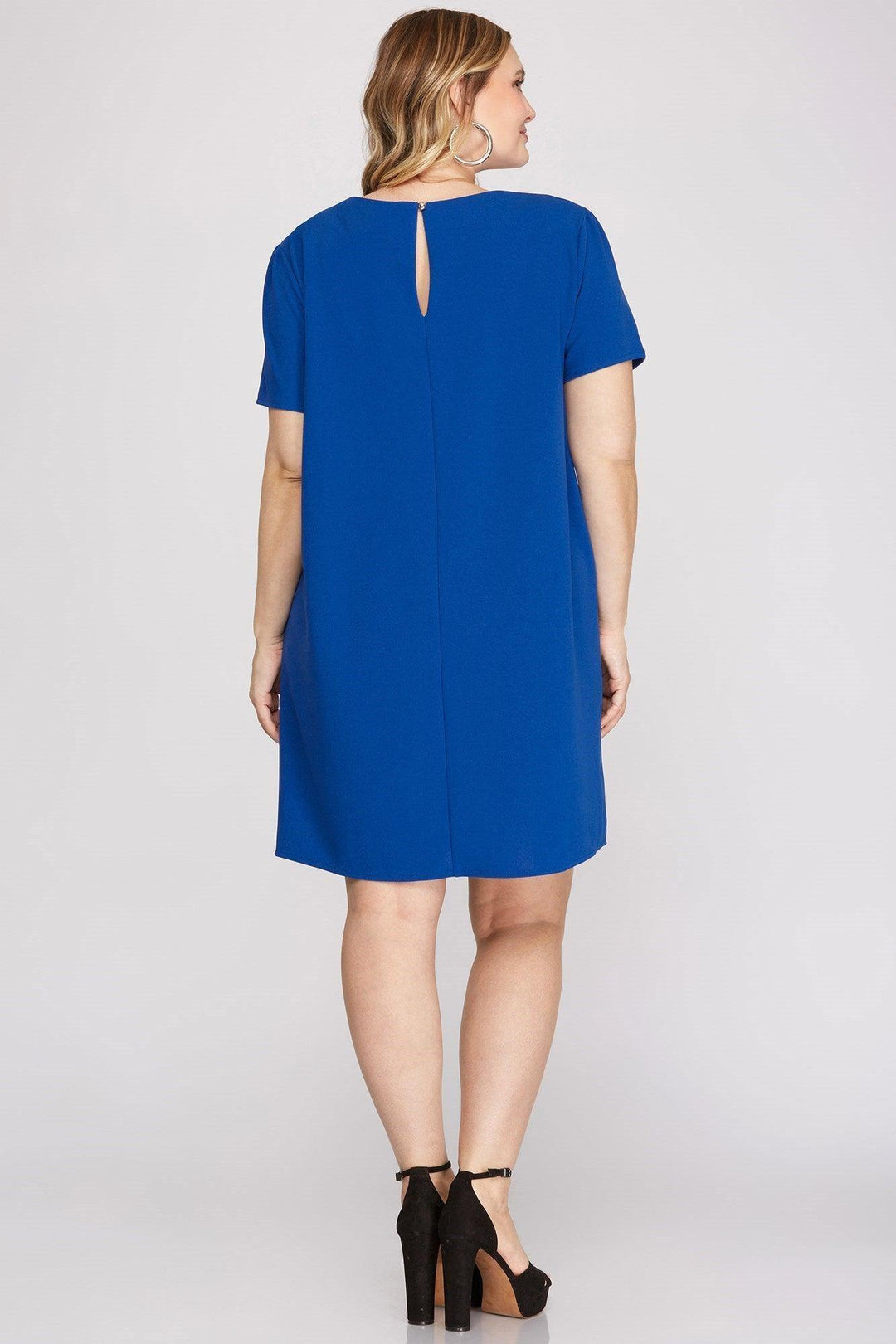 womens plus sized boutique online trendy blue dress houston