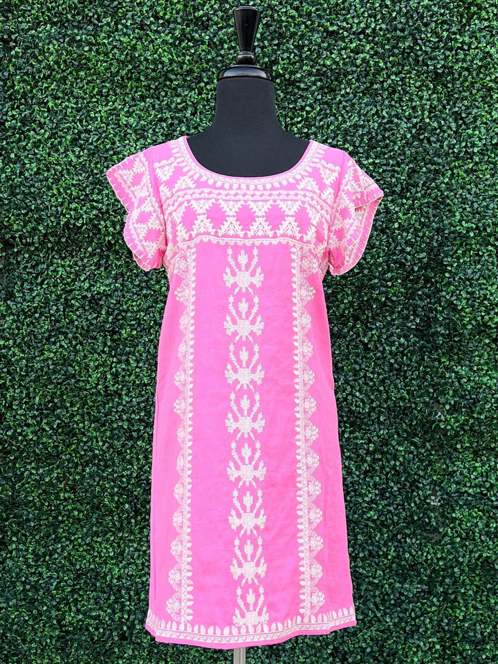 womens pink spring dress trendy boutique