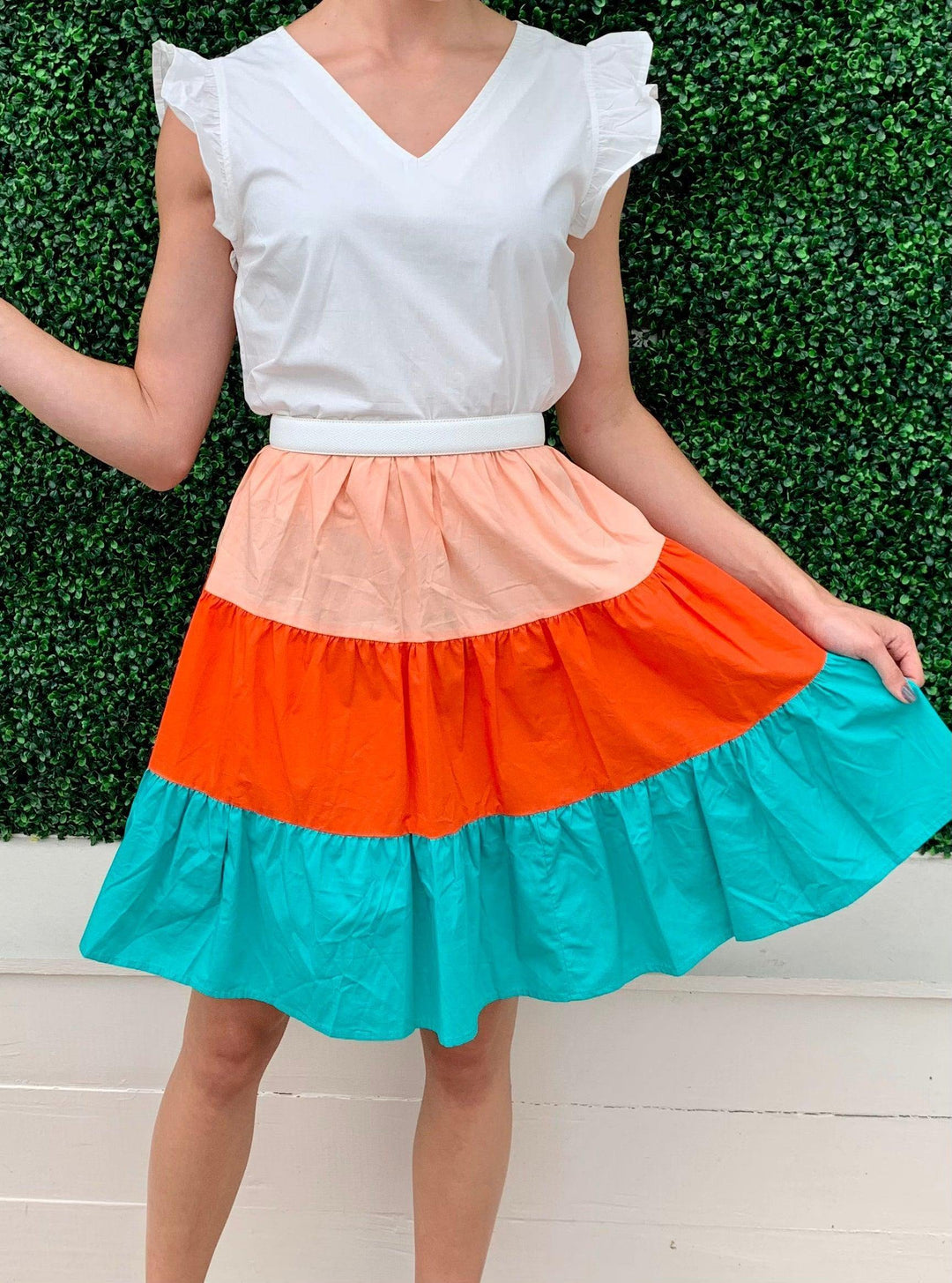 Ruffle Color Block Dress | Women's Boutique | Houston Texas Trs Chic Boutique Ruffle Color Block Dress | Women's Boutique | Houston Texas Trs Chic Boutique
