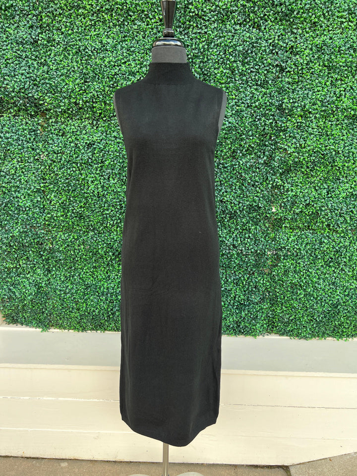 midi dress black sweater mock neck dresses boutique online