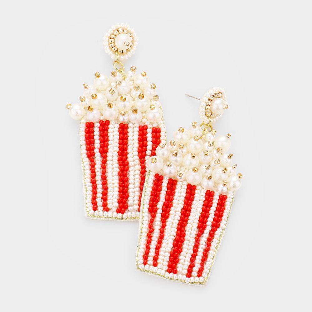Beaded Popcorn Earrings - Tres Chic Houston