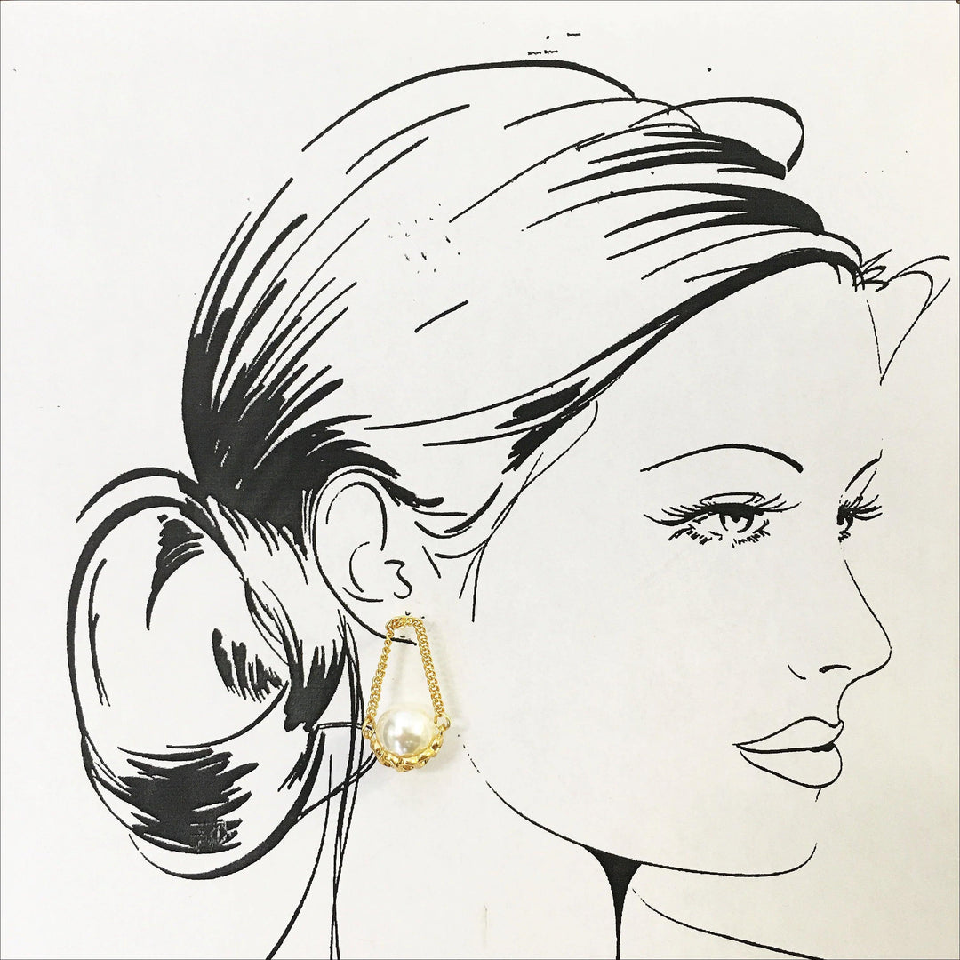 ETTY PEARL DROP EARRING Karine Sultan online womens gift boutique earrings and jewelry