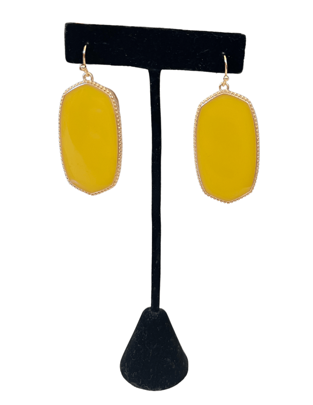 yellow kendra shaped earrings