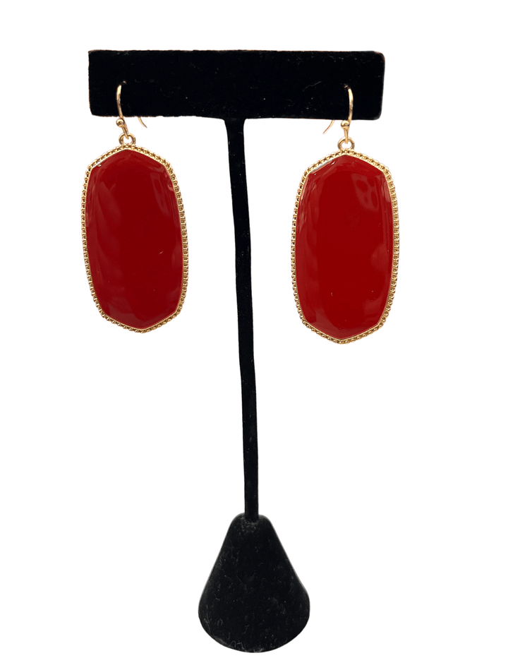 kendra brand style shapes earrings tres chic boutique colorful dark red
