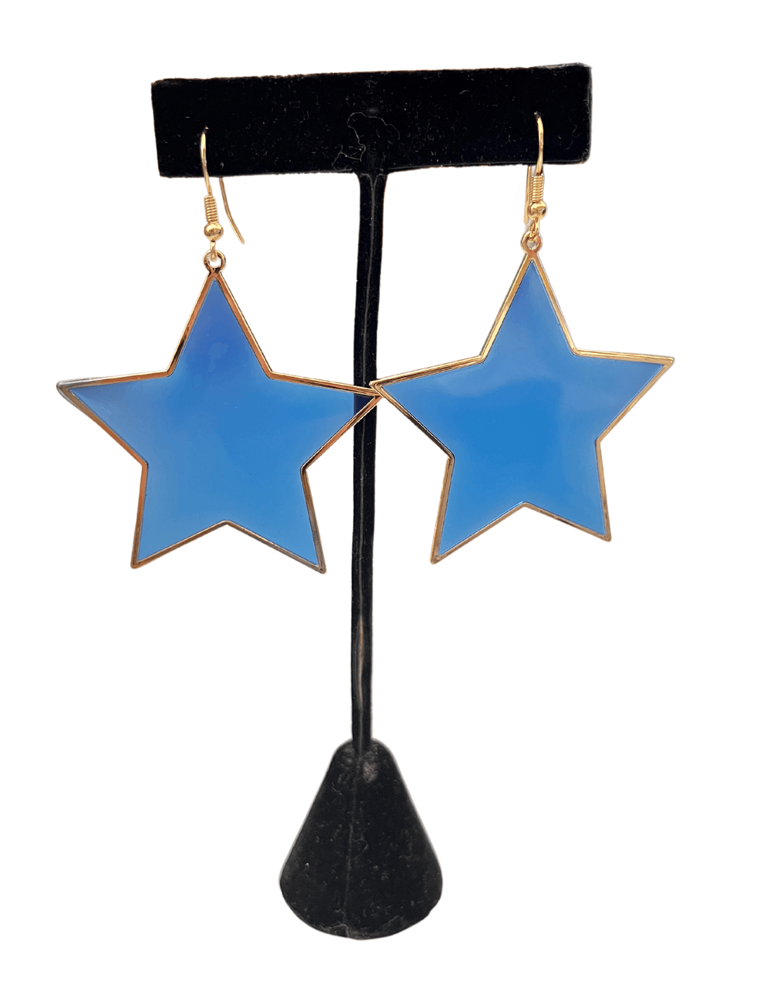 houston astros light weight blue star large earrings