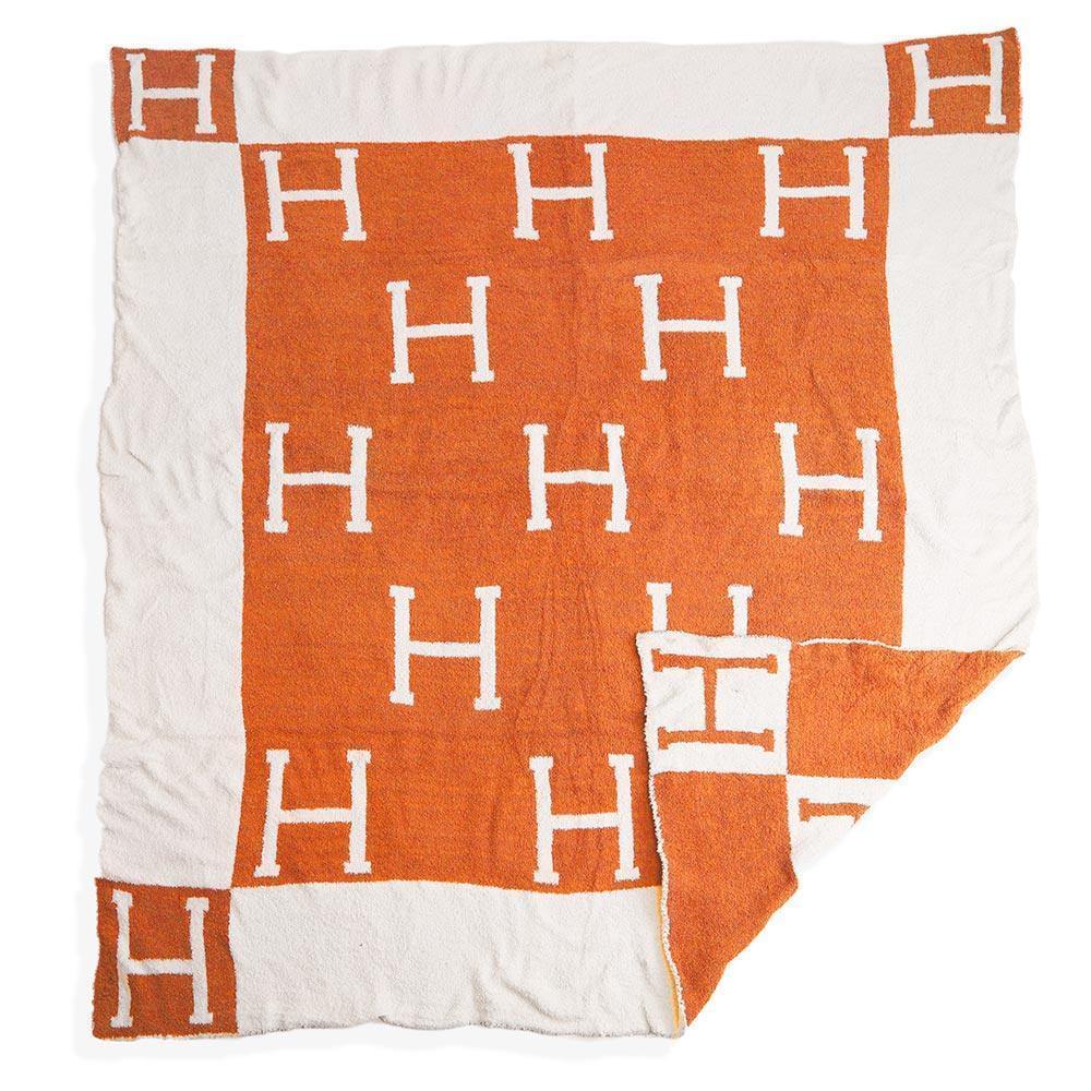 Hermes style large blanket in women's clothing boutique
