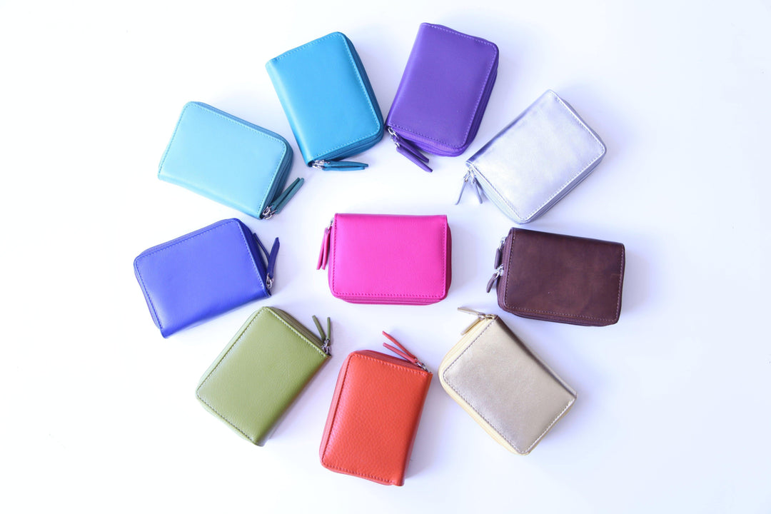 So many color options of this compact wallet from Tres Chic boutique