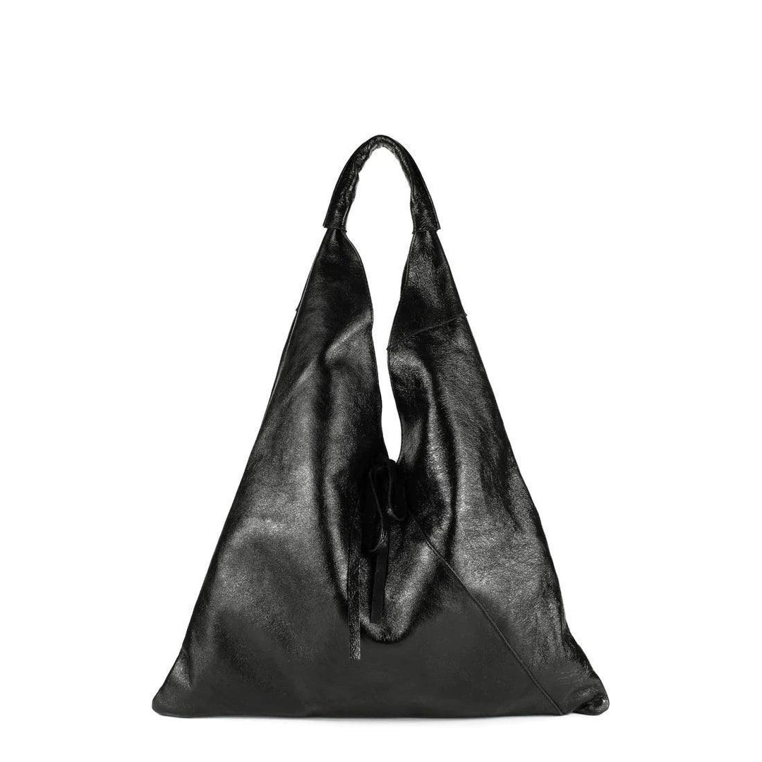 Leather Shimmer Hobo Bag - Très Chic