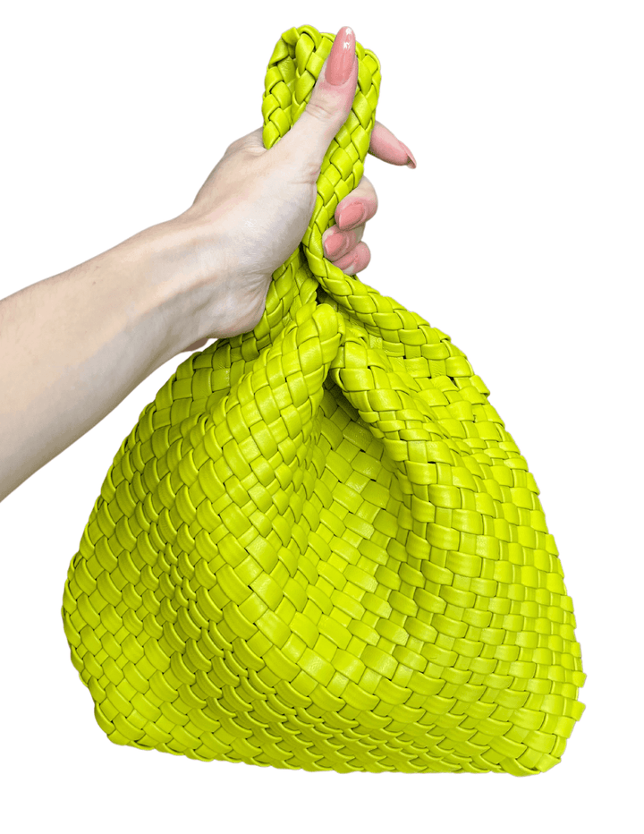 spring summer lime green woven handbag boutique