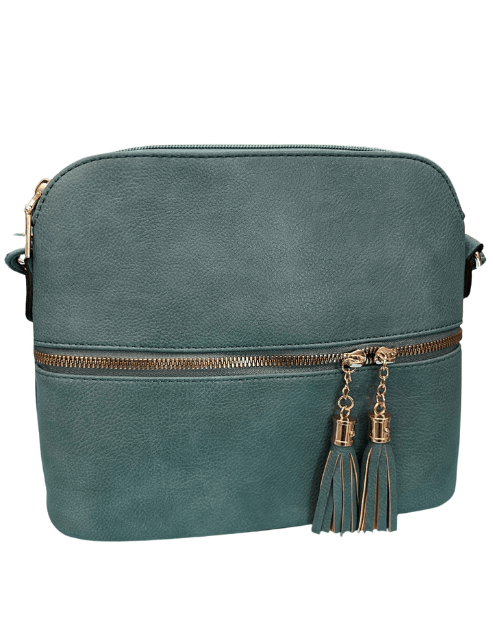 perfect fit every day roomy slim crossbody purse blue