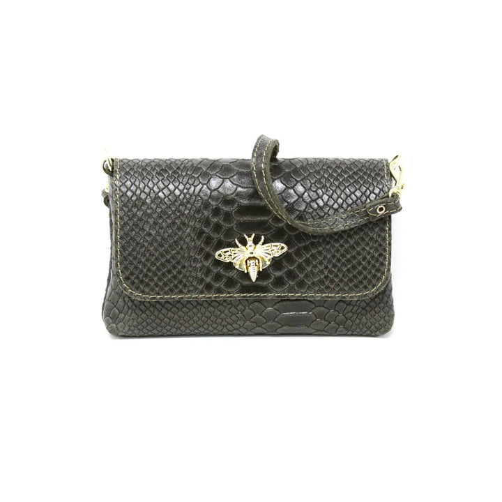 olive green leather bee bag womens gift ideas tres chic boutique