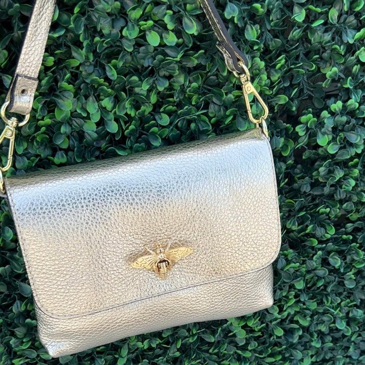 leather bee clasp bag boutique near me