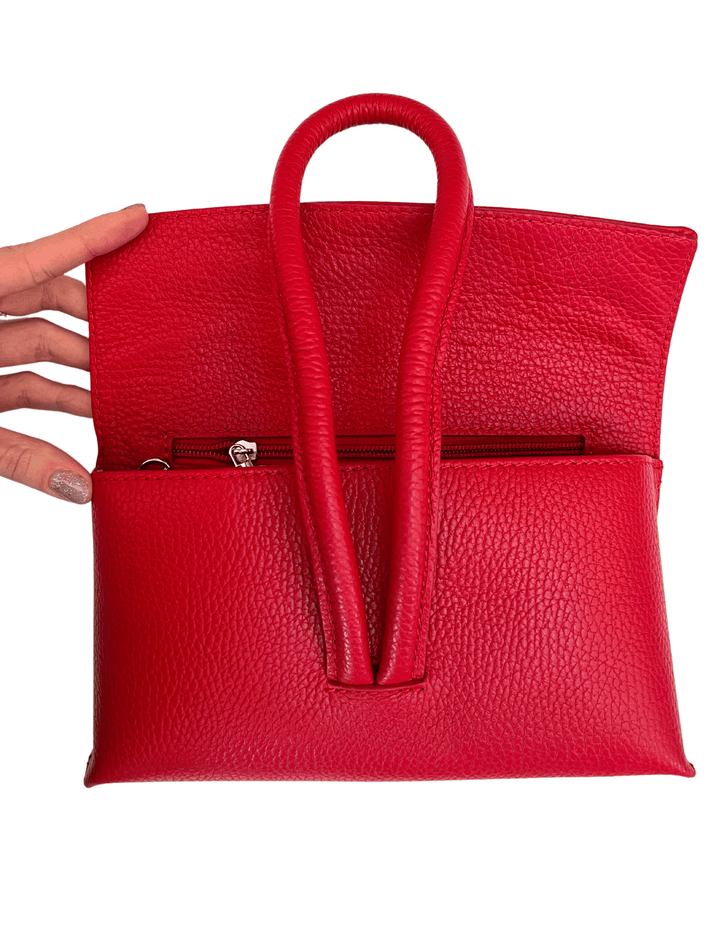German Fuentes/NF Fashion Group leather coloful clutch tres chic womens gift boutique red