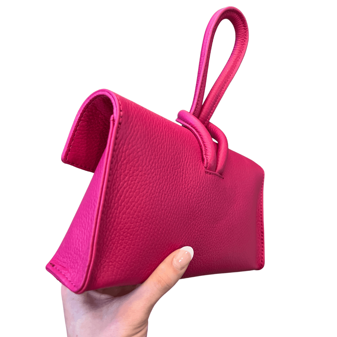 German Fuentes/NF Fashion Group leather coloful clutch tres chic womens gift boutique pink