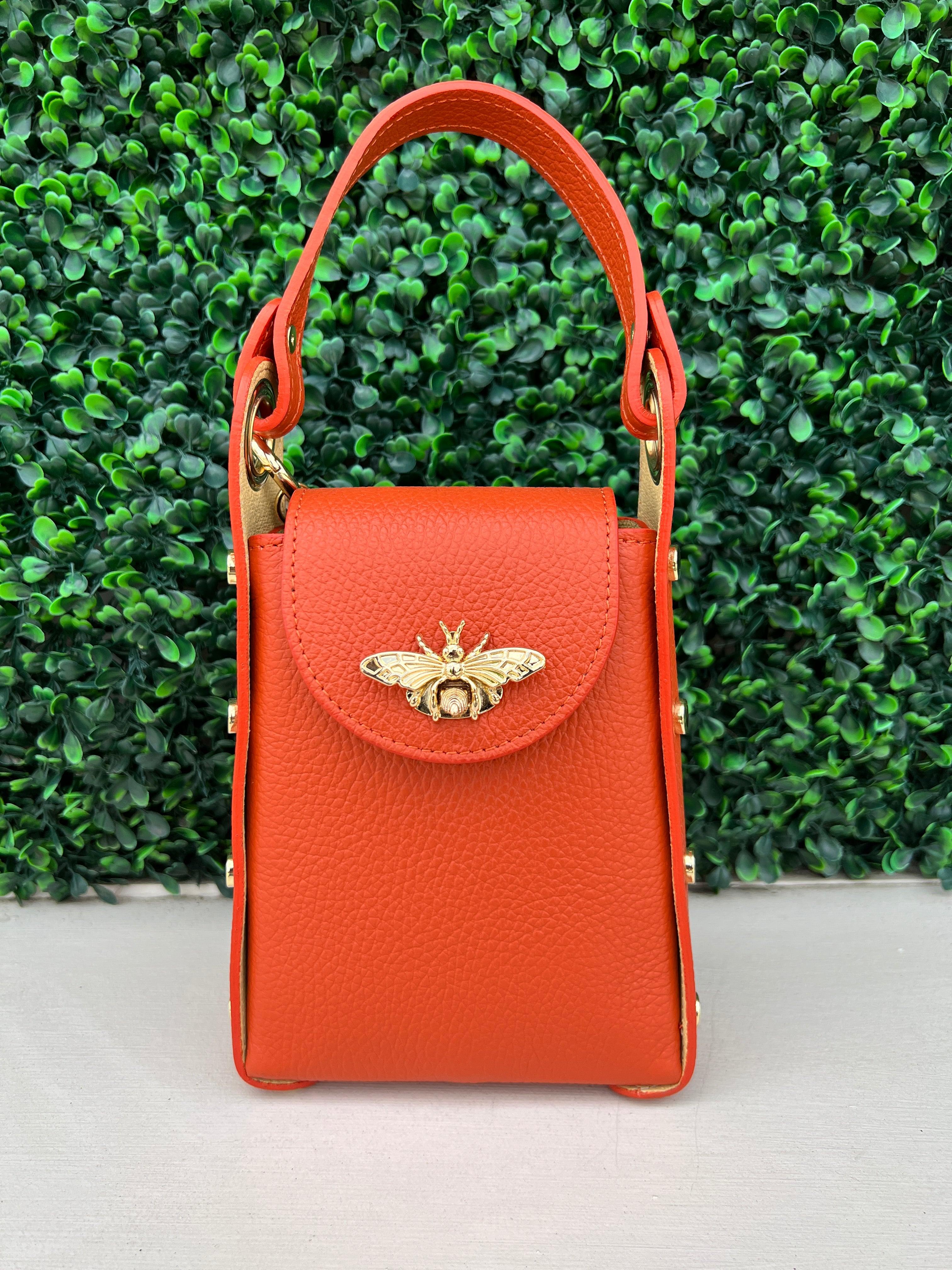 Leather bee purse Clearance