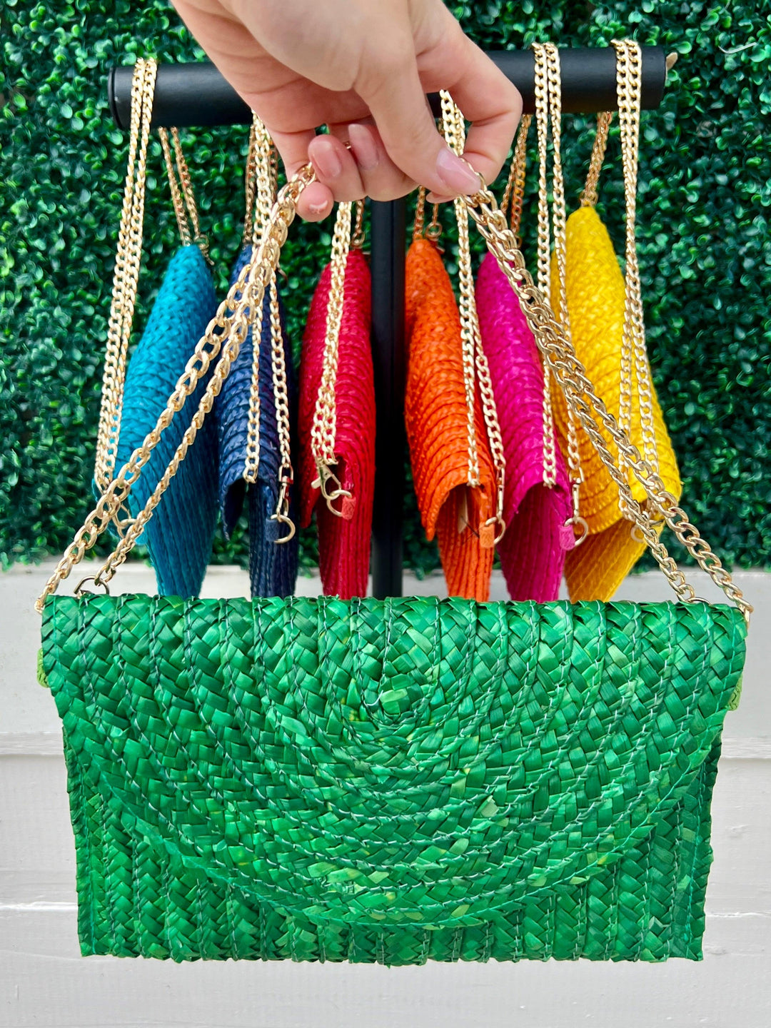 Colored Straw Purse/Clutch Summer Handbags Colorful Boutique