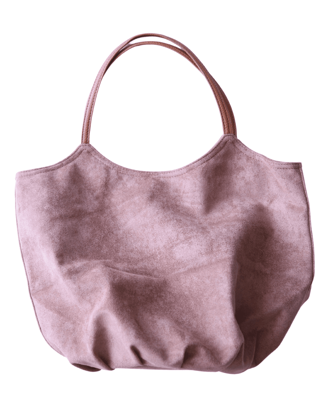 Faux suede tote bag brown- tres chic