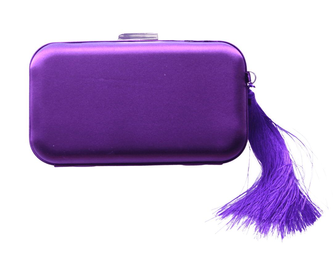 Satin Geisha Clutch Online Dress Boutique Purple 8x4.5