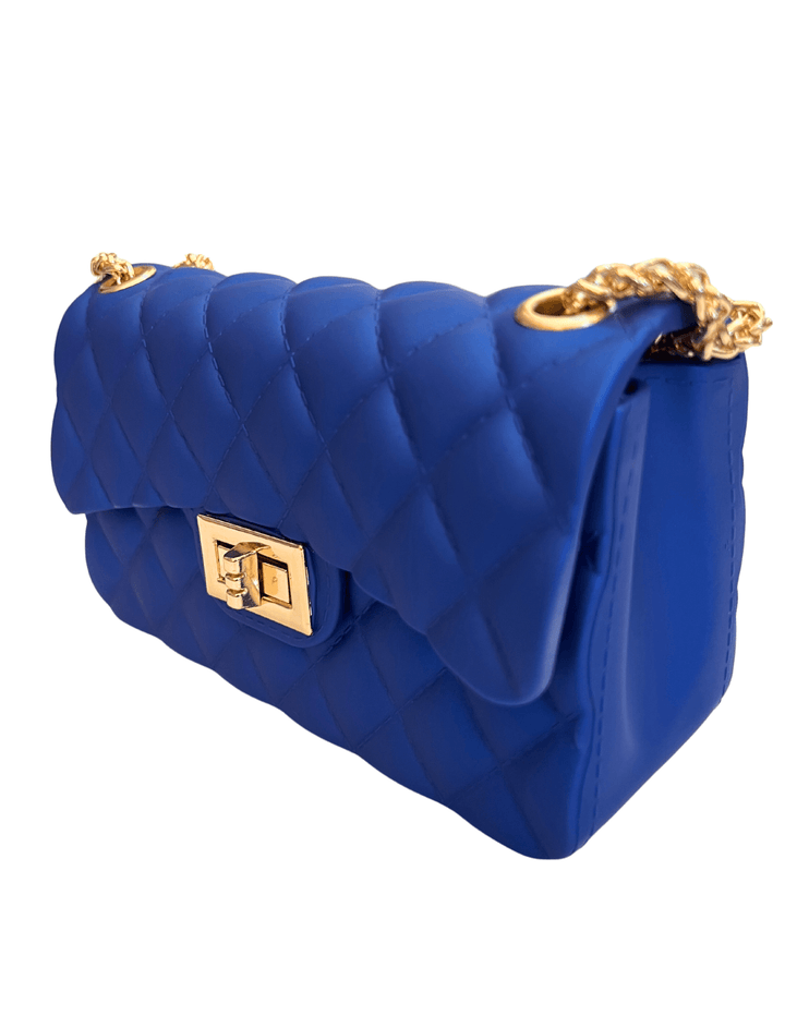Chanel iridescent red gold rubber jelly purse womens gift ideas blue