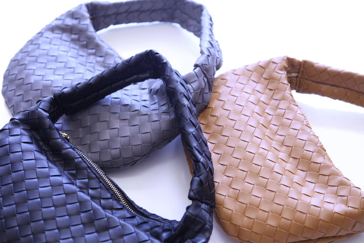 Close of of quality woven vegan leather
