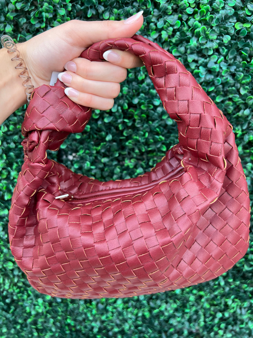 Small woven purse on sale
