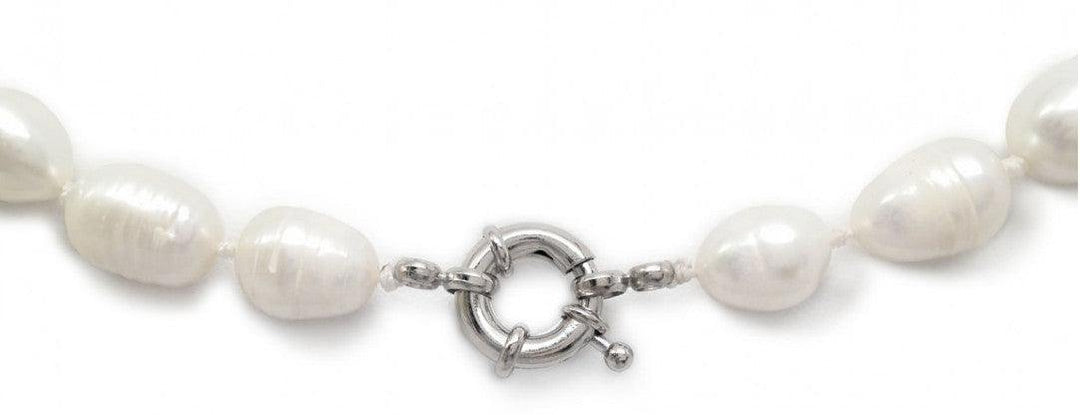 Freshwater Baroque Pearl Necklace w/Crystal Stations (More Colors) - Tres Chic Houston