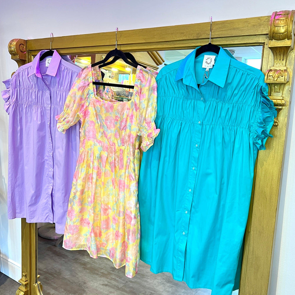 pretty yellow and pink dress shop houston texas tres chic